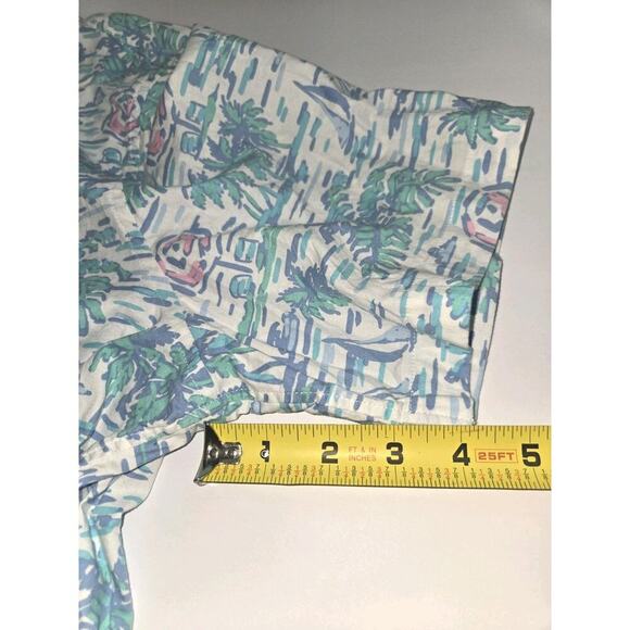 Vineyard Vines Slim Fit Murray Short Sleeve Button Up Shirt XL Cotton Stretch - Picture 9 of 11